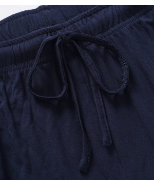 Sleep Bottoms Men's Lounge Pants - Navy - C712M97RKNX