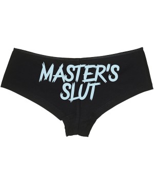 Panties Master's Slut BDSM boy Short Panties - Owned and Collared Boyshort - Baby Pastel Blue - CY1878LCIQ5