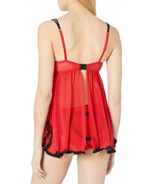 Baby Dolls & Chemises Women's Trixie Babydoll - Tango Red - CW12B02GGYH