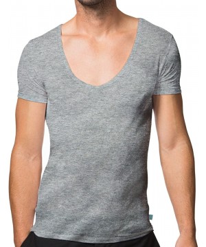 Undershirts Men's jT Modal Invisible Undershirt - Gray - C712H2C6T7D