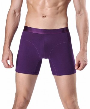 Boxer Briefs Sexy Underwear Men Boxer Soft Briefs Underpants Knickers Shorts - Purple - CX18NDKKKXR