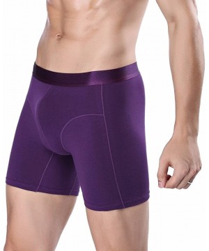 Boxer Briefs Sexy Underwear Men Boxer Soft Briefs Underpants Knickers Shorts - Purple - CX18NDKKKXR