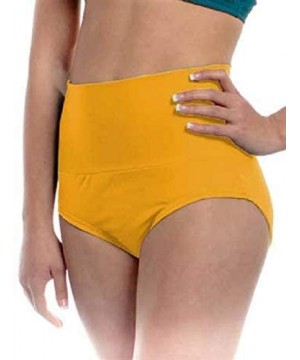 Panties Womens High Waisted Brief Adult Sizes Can Be Used As Trunks Shorts Underpants and Performance Dancer Bottoms - Yellow...