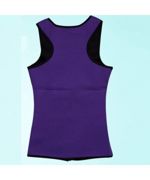 Shapewear Women's Fitness Corset Shapewear Ladies Waist Trainer Workout Slimming Body Shaper Vest Workout Corset - Purple - C...