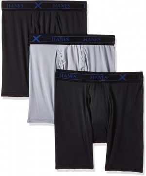 Boxer Briefs Men's 3-Pack X-Temp Performance Stretch Boxer Briefs - Black/Gray - CV17YT5T7ZG