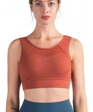 Bras Sports Bras for Women-Sexy Medium Support Padded Sports Bra for Yoga Fitness with Removable Cups - C-red - CY198R3MW32