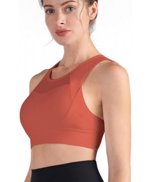 Bras Sports Bras for Women-Sexy Medium Support Padded Sports Bra for Yoga Fitness with Removable Cups - C-red - CY198R3MW32