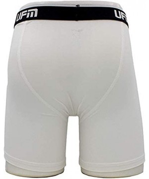 Boxer Briefs Men's Boxer Briefs with Support Pouch - Athletic Underwear- 6 Inch Inseam - White - CN193568Q3K