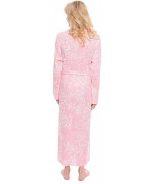 Robes Thermal Robes for Women- Bathrobes for Women- Long Robes for Women - Leopard Pink/Grey - CN12N5GBI00