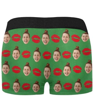 Boxers Custom Face Boxers Property of Girlfriend Face White Personalized Face Briefs Underwear for Men - Multi 9 - C018A4X28DR