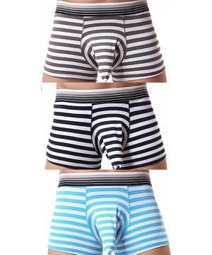 Boxer Briefs Elephant Trunk Striped Cotton Pouch Boxer Briefs Airplane Sexy Underwear for Men - Pk4 - C1186Q8YZ5M