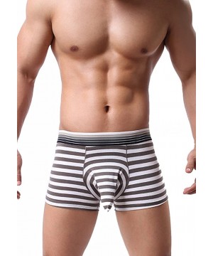 Boxer Briefs Elephant Trunk Striped Cotton Pouch Boxer Briefs Airplane Sexy Underwear for Men - Pk4 - C1186Q8YZ5M