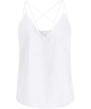 Shapewear Tank Tops for Women's V-Neck Vest with T-Shirt Halter Vest - White - C318RWGTNUW