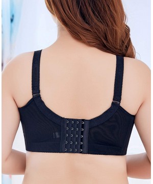 Bras Women Push-Up Bra Plus Size Lace Underwire Minimizer Bra Soft Everyday Bra - Black - CT18TGN762L