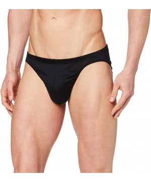 Briefs Men's Cotton Sporty Bikini Brief - Black - CY1111AEE4H