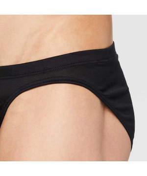 Briefs Men's Cotton Sporty Bikini Brief - Black - CY1111AEE4H