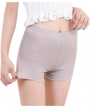 Bustiers & Corsets Woman Solid Lace Hot Pants Shorts Underwear Clothes Outfits - Gray - CY196U6ZQ65