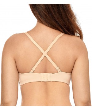 Bras Women's Seamless Invisible Underwire Minimizer Strapless Bra for Large Bust - Beige - C618TTSKMDQ