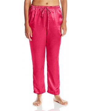 Sets Women's Charming Satin Charmeuse Pajama Set - Fuchsia - CK11A7LSBYF