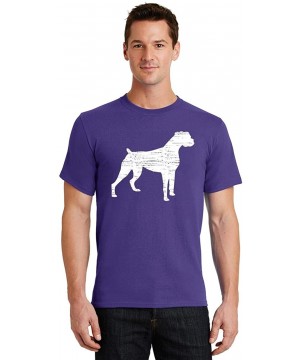 Boxers Men's Boxer Dog T-Shirt - Purple - CK18TZ0UQ62