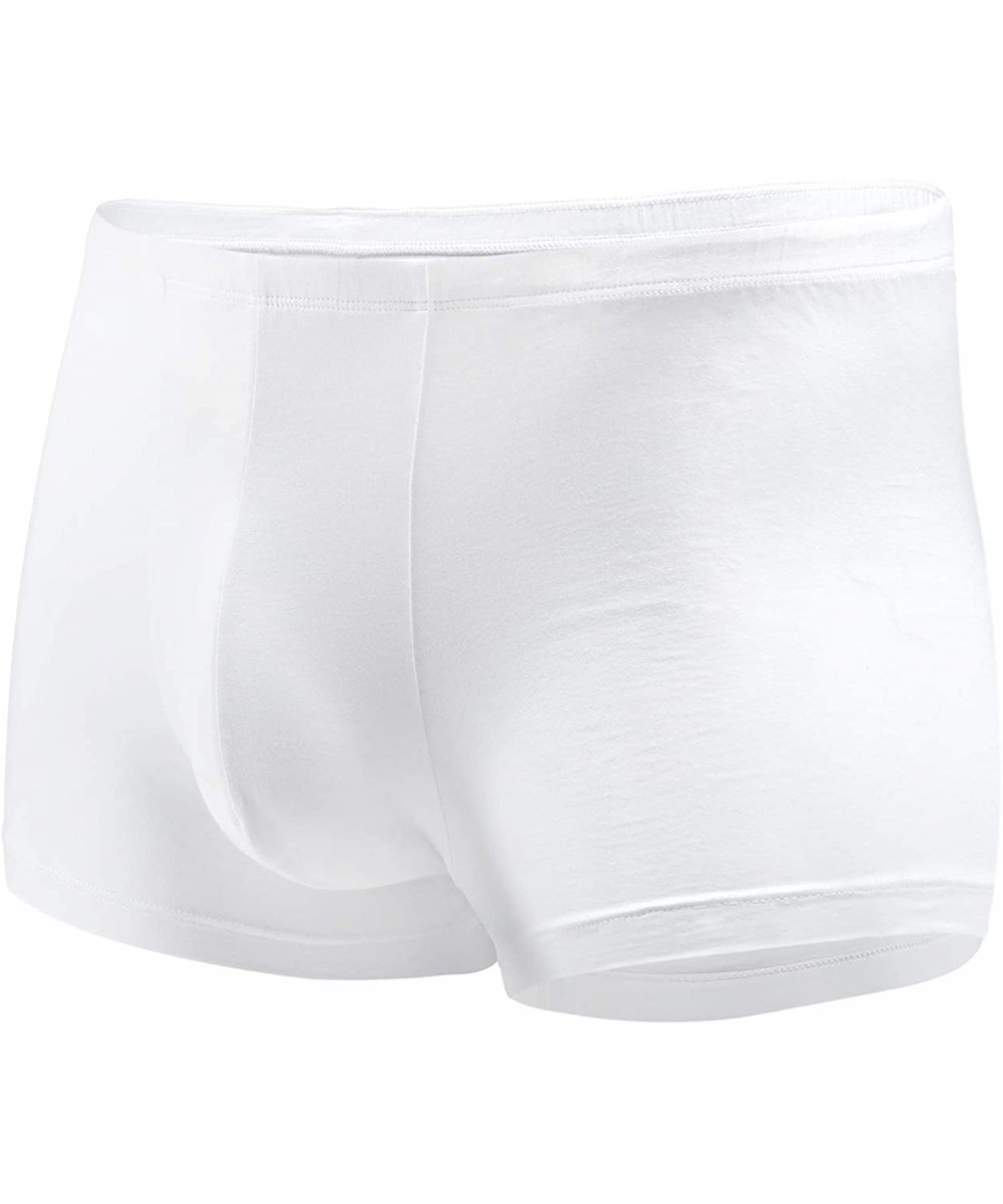 Boxer Briefs Men's Underwear Stretch Cotton Trunks - White - CO18E89C0NY