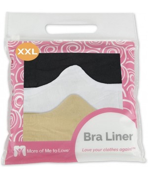 Bras 100% Cotton Bra Liner - Black/White/Beige - XXL (36" Length Thin 2" Band) - CO12JPQ7DKV