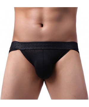 G-Strings & Thongs Men's Jacquard Jockstrap Pack-Mens Stretch Athletic Supporters Underwear - 5-pack Assorted - CA19DD9NH7Z