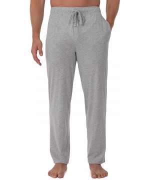 Sleep Bottoms Men's Extended Sizes Jersey Knit Sleep Pant (1 & 2 Packs) - Light Grey Heather (1-pack) - C111VIMHQ17