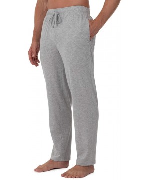 Sleep Bottoms Men's Extended Sizes Jersey Knit Sleep Pant (1 & 2 Packs) - Light Grey Heather (1-pack) - C111VIMHQ17