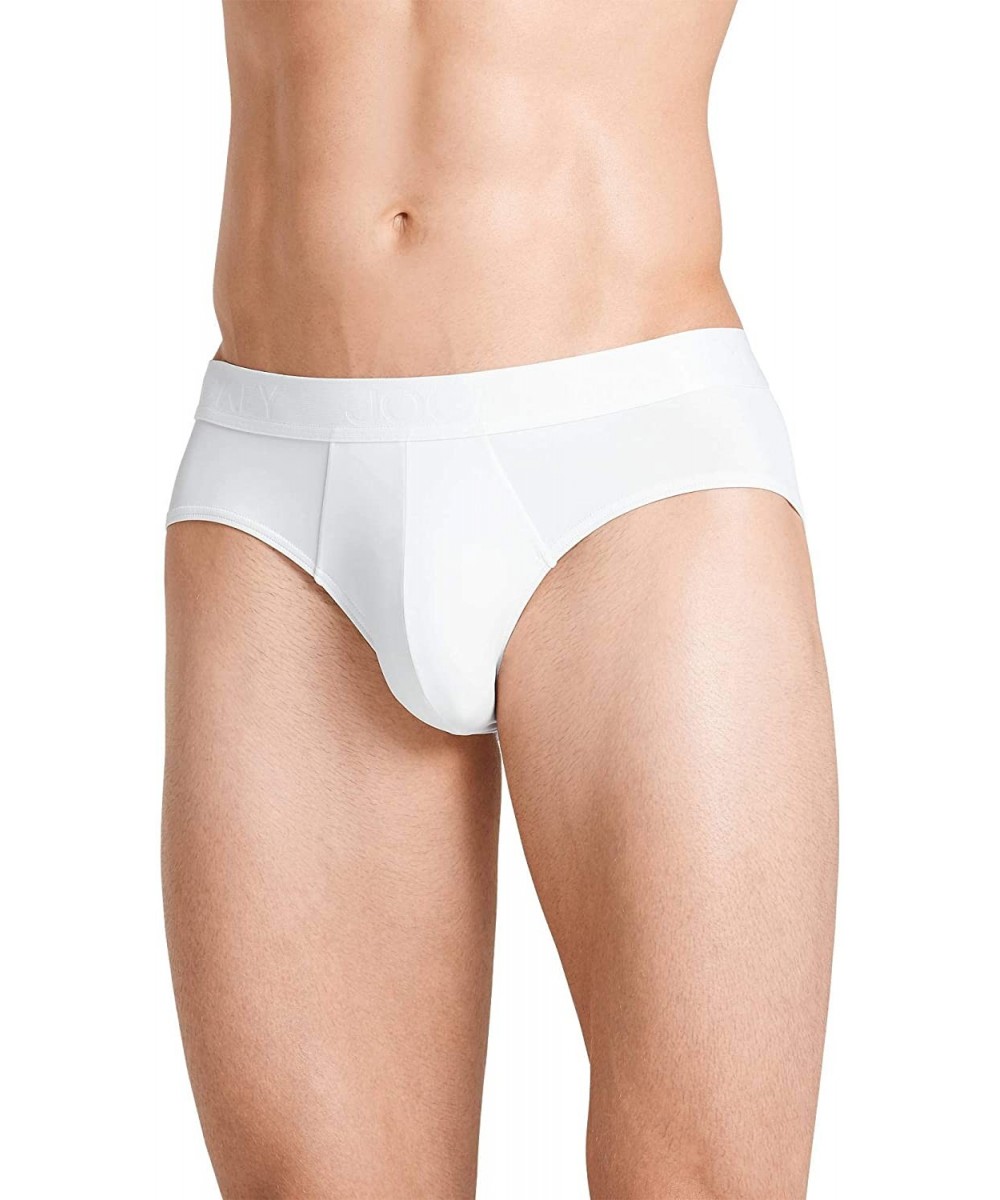 Briefs Men's Underwear Lightweight Travel Microfiber Brief - White - C318UO6CKXS