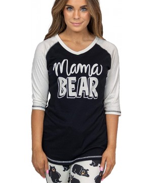 Sets Women's Leggings and Tees- Pajama Separates- Cozy Loungewear for Women - Mama Bear Womens Pajama Shirt - CP189YOG4D7