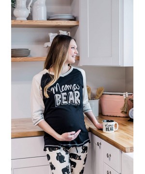 Sets Women's Leggings and Tees- Pajama Separates- Cozy Loungewear for Women - Mama Bear Womens Pajama Shirt - CP189YOG4D7