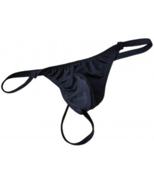 G-Strings & Thongs Men's Low Rise G-String Soft Sexy T-Back Thong Underwear Sretch Micro Bikini Briefs Underpants Panties - B...