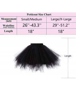 Slips Women's Teen's 1950s Vintage Tutu Tulle Petticoat Ballet Bubble Skirt Puffy Petticoat Underskirt - Royal Blue and Rose ...