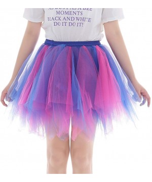 Slips Women's Teen's 1950s Vintage Tutu Tulle Petticoat Ballet Bubble Skirt Puffy Petticoat Underskirt - Royal Blue and Rose ...