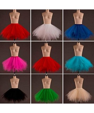 Slips Women's Teen's 1950s Vintage Tutu Tulle Petticoat Ballet Bubble Skirt Puffy Petticoat Underskirt - Royal Blue and Rose ...