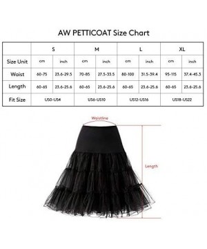 Slips Women 50s Petticoat Skirts Rockabilly Retro Underskirt Crinoline Tutu Dress - Coral Pink - CE18AHIYDWH