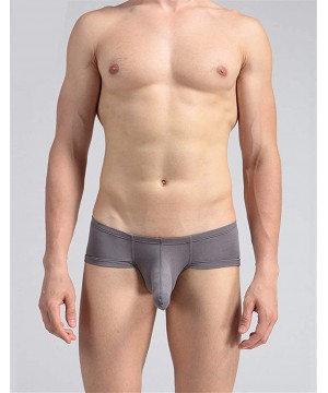 Bikinis Sexy Boxer Briefs - Mens Sheath Trunk Shorts Underwear Bikini - Grey - CR192D7WR6N