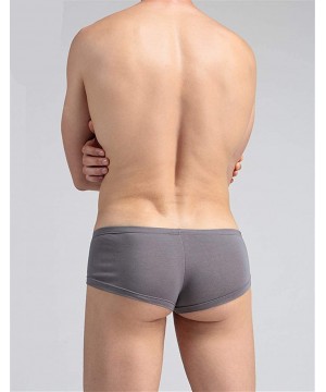 Bikinis Sexy Boxer Briefs - Mens Sheath Trunk Shorts Underwear Bikini - Grey - CR192D7WR6N