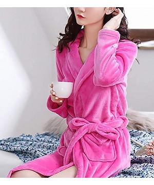 Robes Women's Plush Robe-Soft Plush Comfy House Sleepwear-Fleece Shawl Collar Spa BathrobeAdult Pajamas - Sp07 - CK19DIHKRMQ