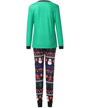 Sleep Sets Family Sleepwear- Christmas Family Matching Mix and Match Red Holiday Pajama PJ Sets - Women - CI18Z6K949Z