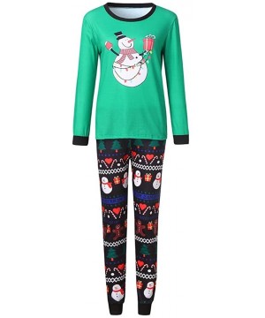 Sleep Sets Family Sleepwear- Christmas Family Matching Mix and Match Red Holiday Pajama PJ Sets - Women - CI18Z6K949Z