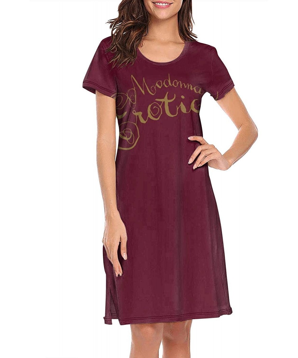 Nightgowns & Sleepshirts Madonna-Erotica-Single-Logo- Soft Nightgowns Long Nightdress Sleepshirts Pajamas for Women Girls - W...