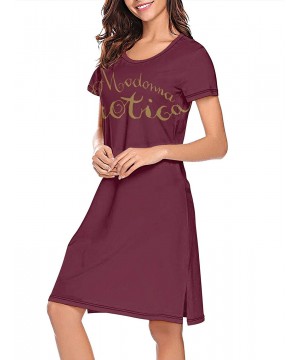 Nightgowns & Sleepshirts Madonna-Erotica-Single-Logo- Soft Nightgowns Long Nightdress Sleepshirts Pajamas for Women Girls - W...