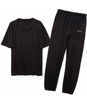 Sleep Sets Mens Trousers Thin Relaxed 2 Piece Set Lounger Summer Pj Set - As5 - CD199OXNK66