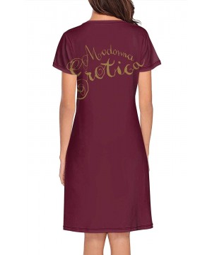 Nightgowns & Sleepshirts Madonna-Erotica-Single-Logo- Soft Nightgowns Long Nightdress Sleepshirts Pajamas for Women Girls - W...