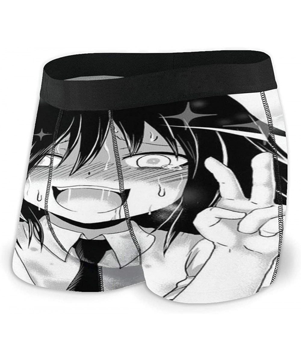 Boxer Briefs O-face A-he-gao Boxer Briefs for Men- Comfortable Funny Anime 3D Printed Underwear/Underpants - Color2 - CI19945...