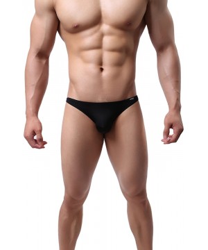 Briefs Mens Bulge Enhancing Bikini Underwear Low Rise Pack - 4pack-bk - CY18QG7SQU2