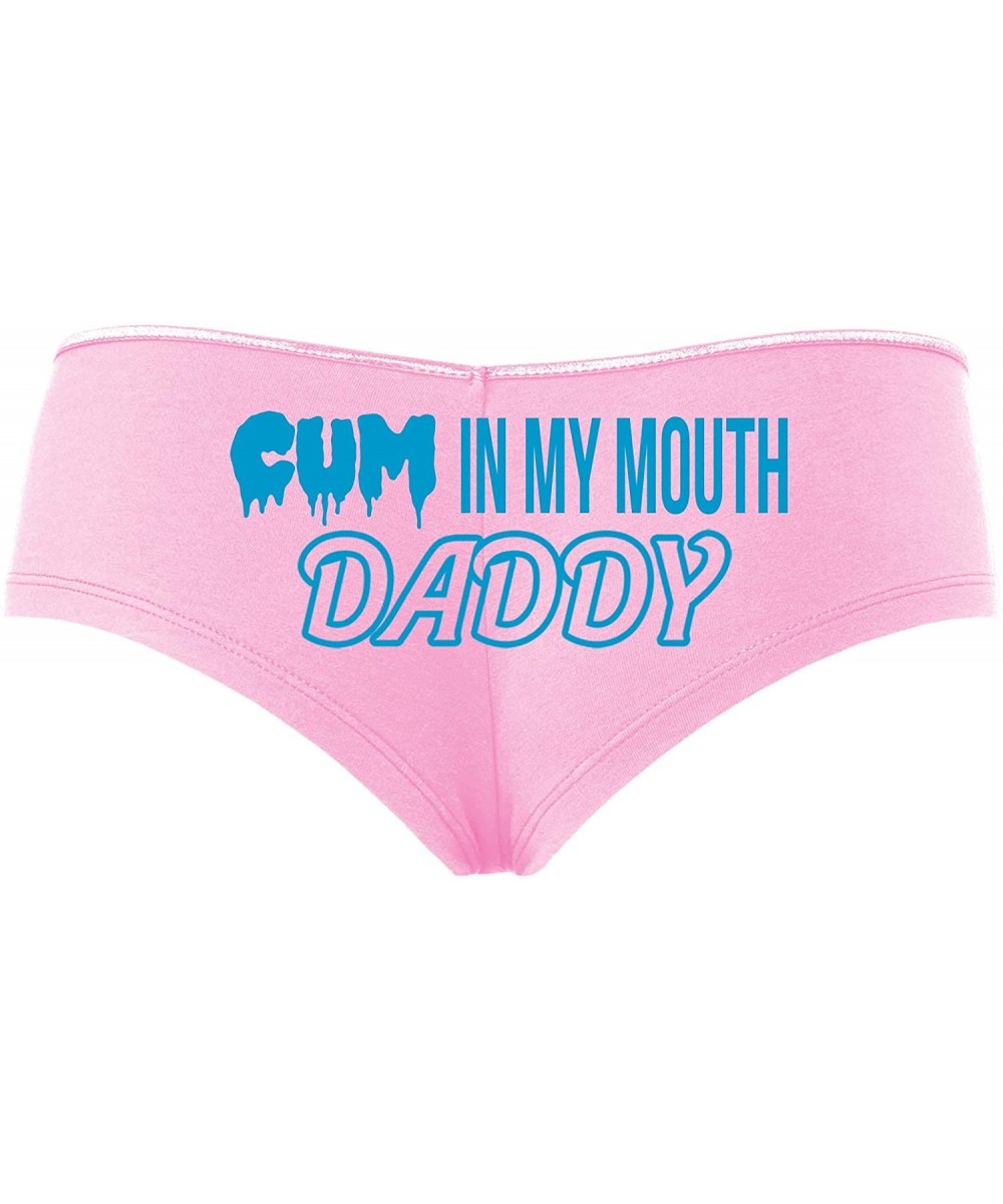 Panties Cum in My Mouth Daddy Oral Blow Job Baby Pink Slutty Panties - Sky Blue - C3195CZ037U