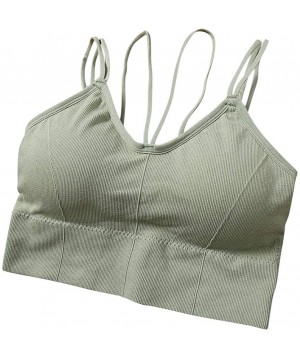 Camisoles & Tanks Women Tank Seamless Underwear Sexy Lingerie Intimates with Padded Camisole Tank Intimates - Green - CB19CT3...